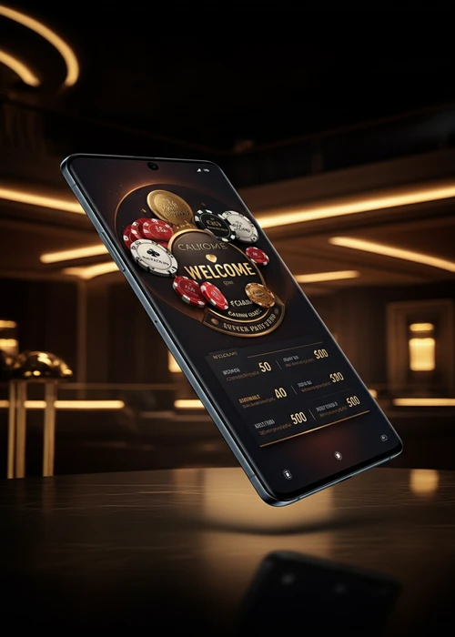 Grande bannière promotionnelle affichant le bonus de bienvenue exclusif de Vegasino Casino: 100% jusqu'à 500€ et 200 tours gratuits.